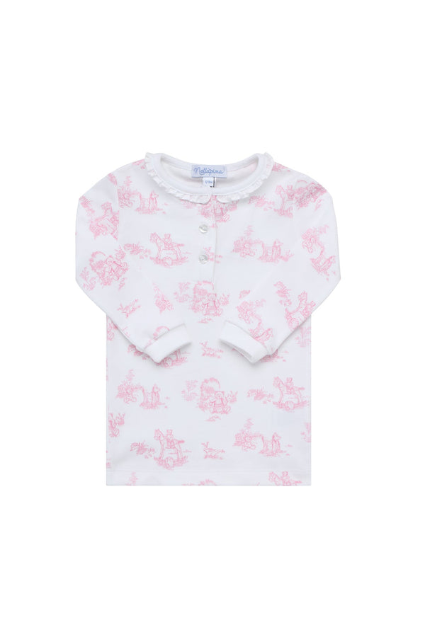 Pink Toile Baby Pajamas