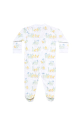 Chicks Print Zipper Footie