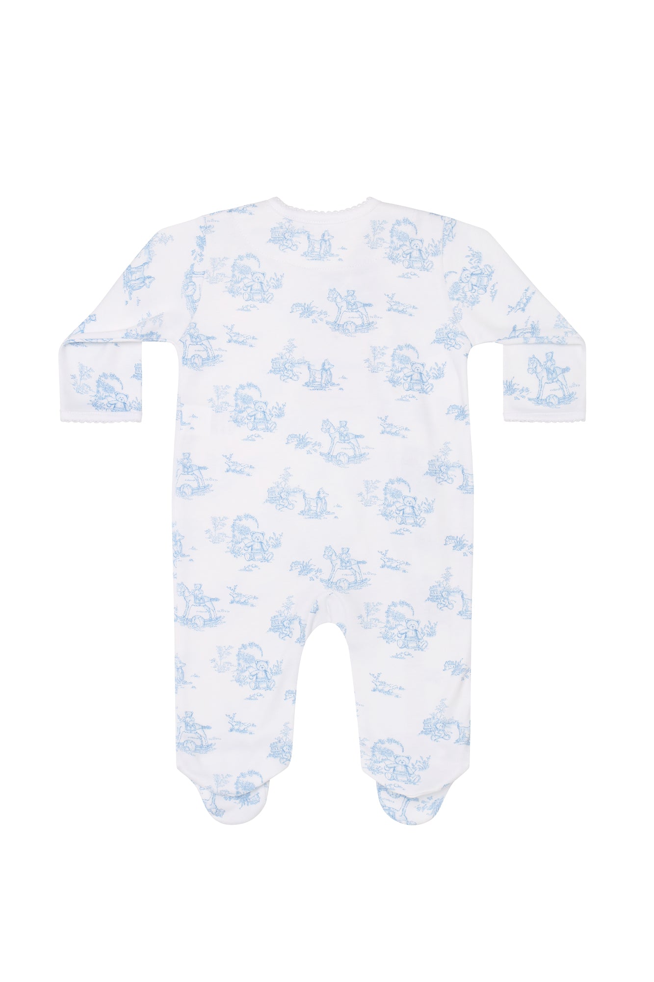 Buy Blue Toile Crossover Footie | Nellapima – Nella Pima