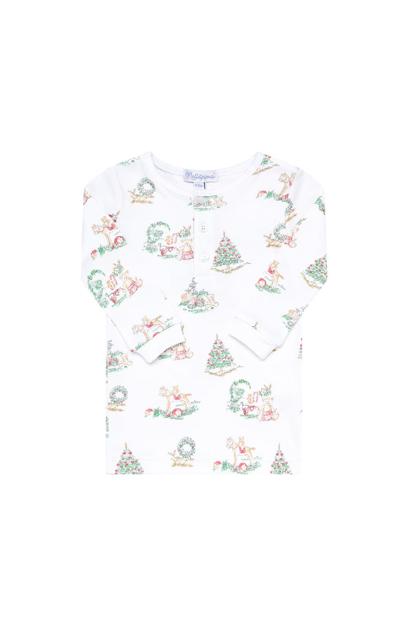 Boy Christmas Toile Pajama