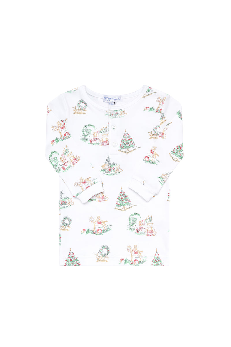 Boy Christmas Toile Pajama