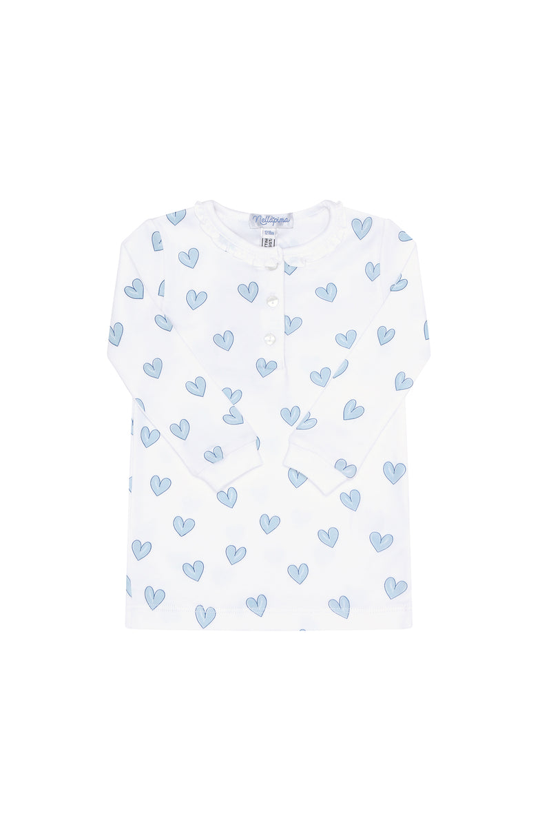 Blue Heart Print Pajama