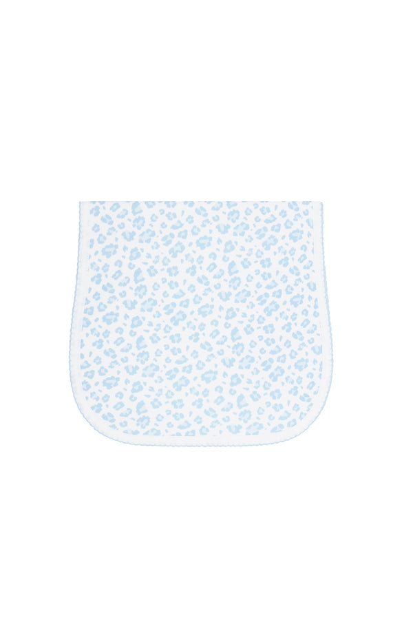 Blue Cheetah Print Burp Cloth