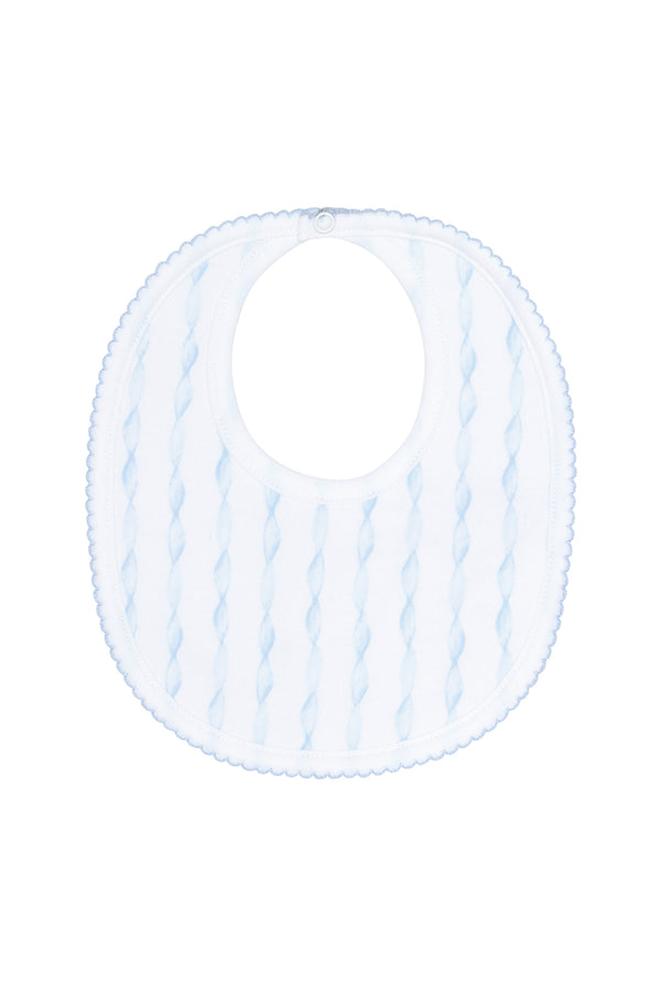 Blue Twirls Bib