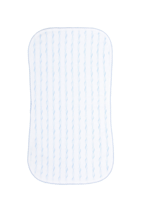 Blue Twirls Burp Cloth