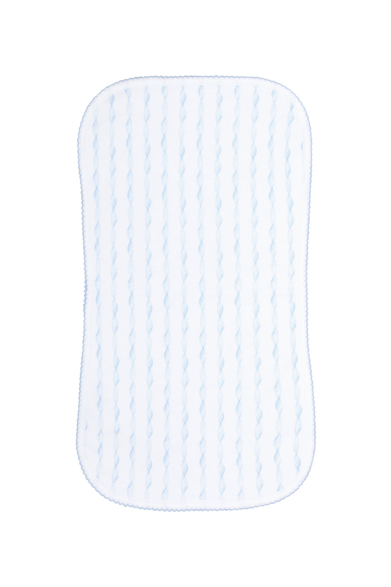 Blue Twirls Burp Cloth