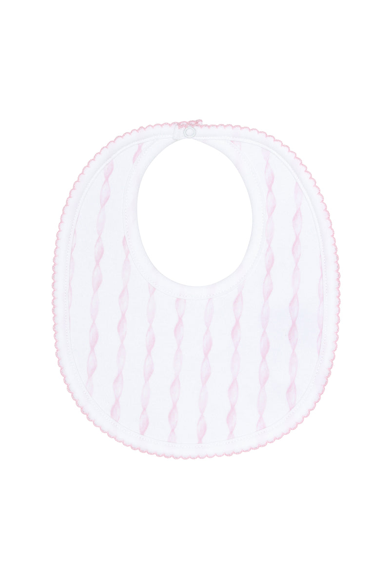 Pink Twirls Bib