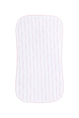 Pink Twirls Burp Cloth