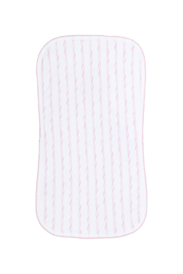 Pink Twirls Burp Cloth