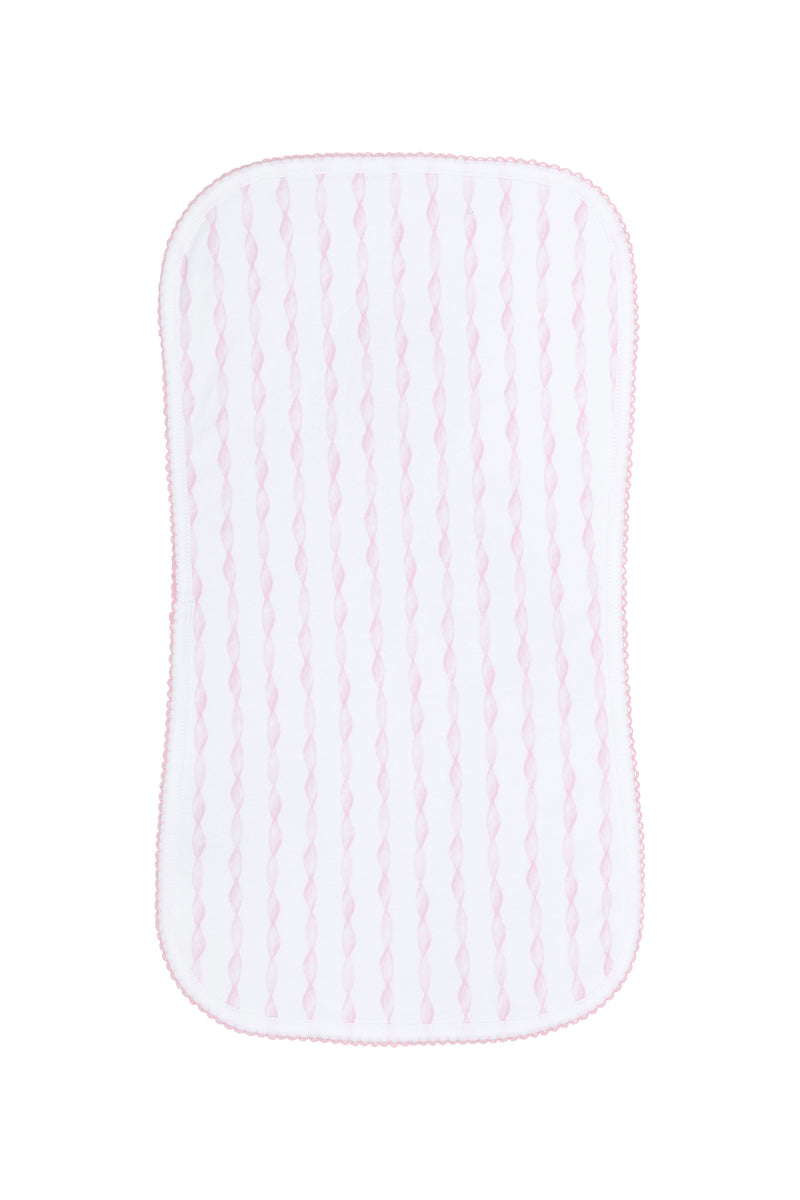 Pink Twirls Burp Cloth