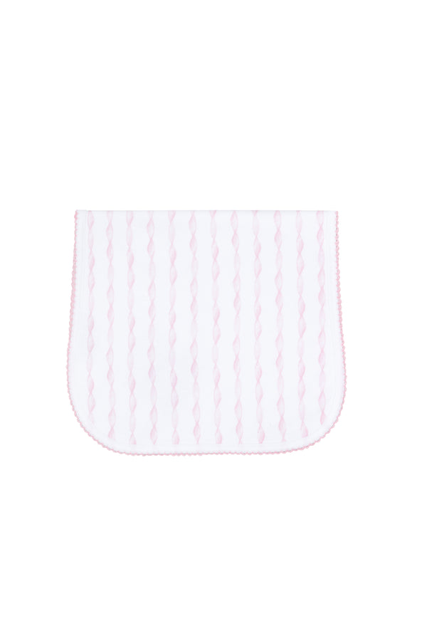 Pink Twirls Burp Cloth