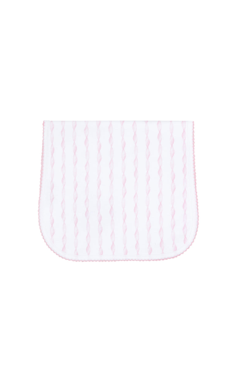 Pink Twirls Burp Cloth