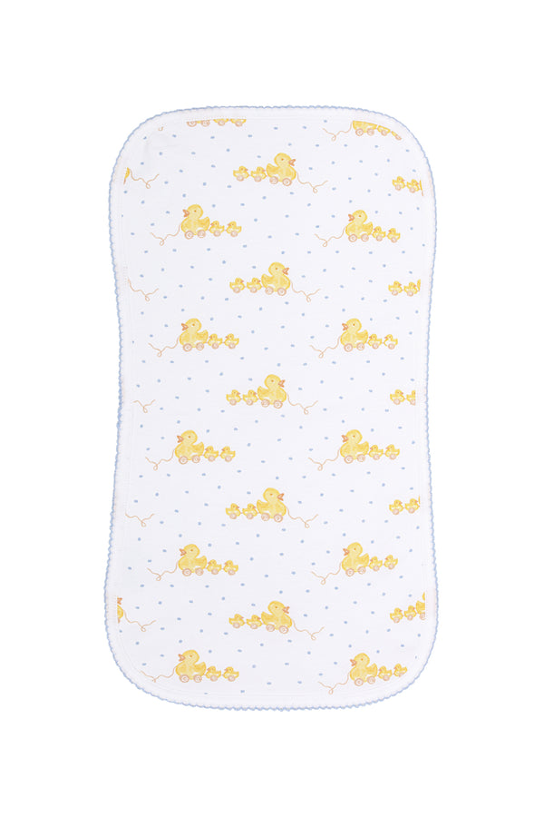 Blue Ducks Print Burp Cloth