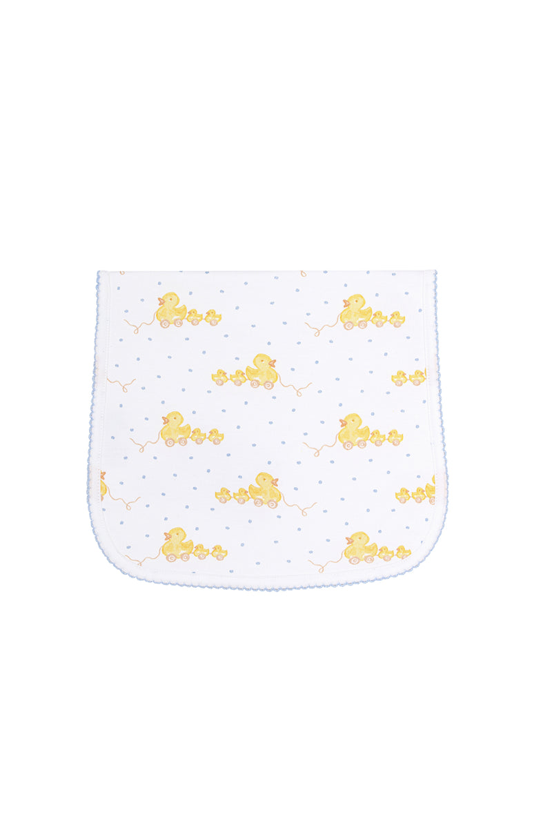 Blue Ducks Print Burp Cloth