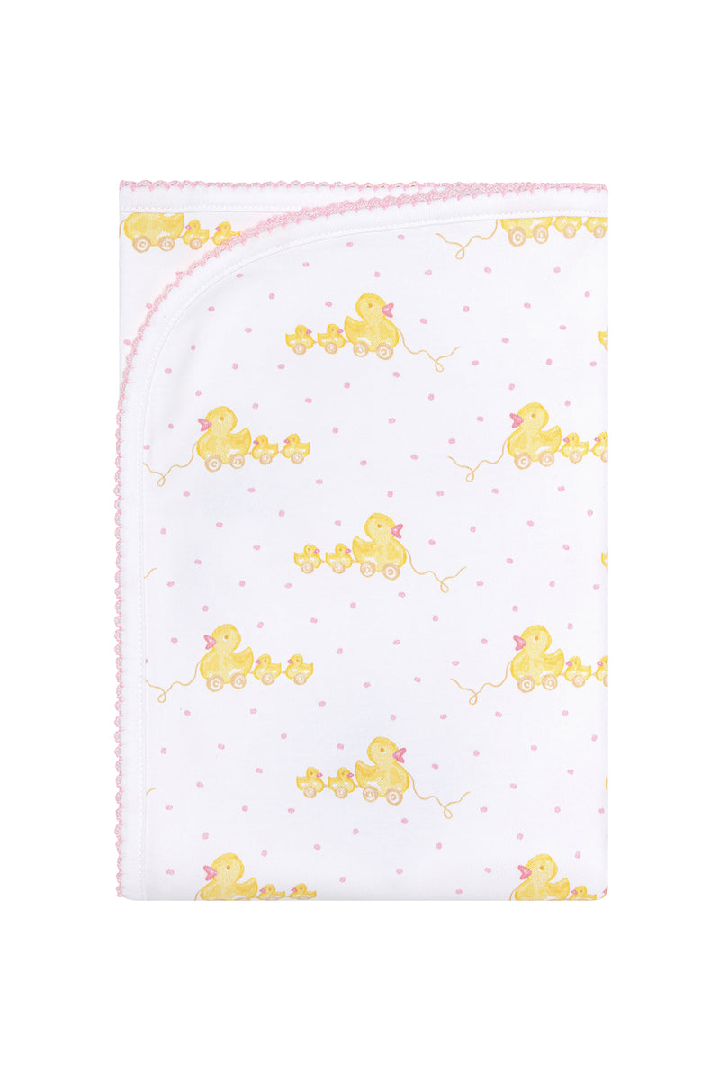 Pink Ducks Print Blanket