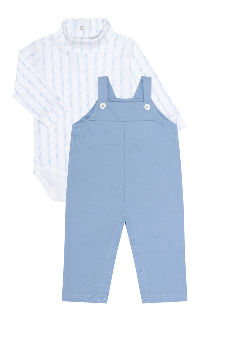 Blue Twirl Overall Set