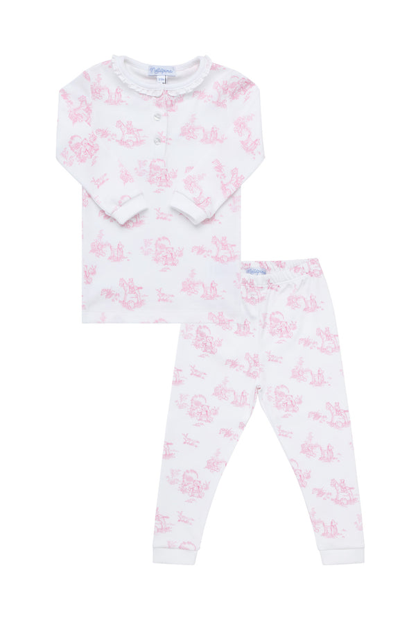 Pink Toile Baby Pajamas