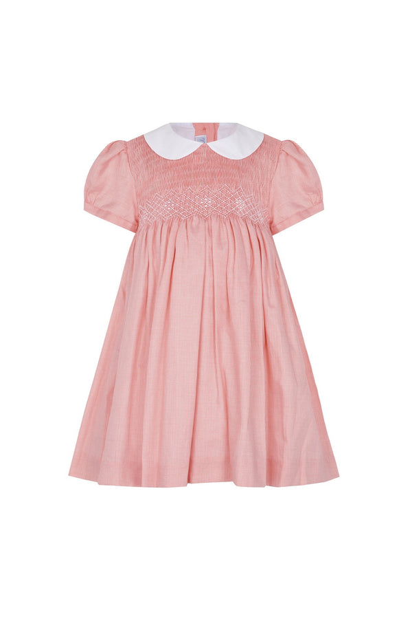 Coral Nella Smocked Dress