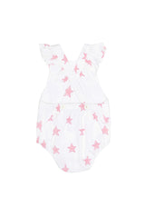 Pink Stars Print Ruffle Bubble