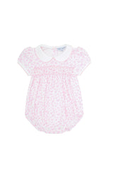 Pink Cheetah Print Smocked Bubble