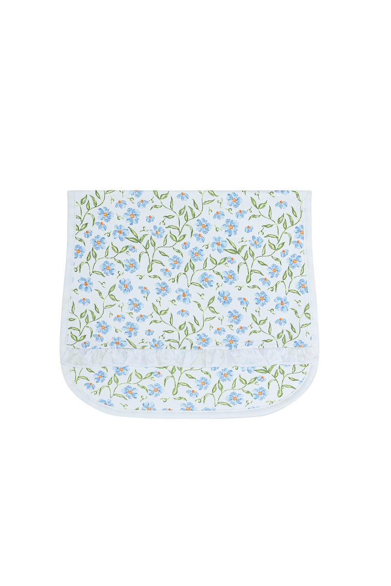 Blue Vines Print Burp Cloth