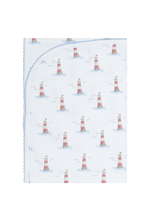 Lighthouse Print Blanket