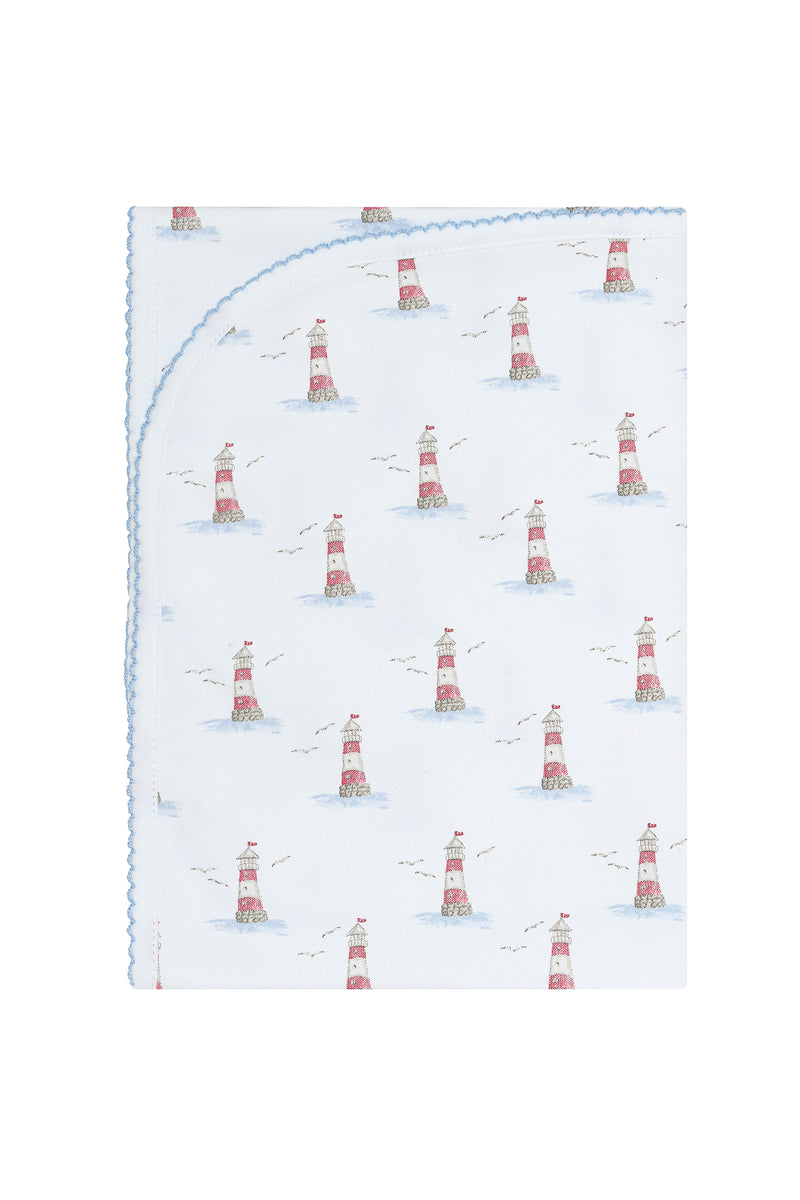 Lighthouse Print Blanket