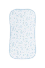 Blue Bunny Toile Burp Cloth