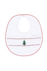 Christmas Tree Smocked Bib