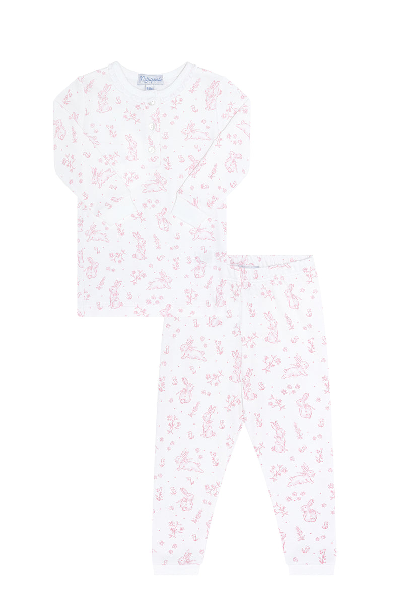 Pink Bunny Toile Pajama