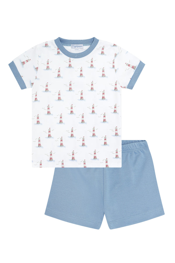 Lighthouse Print Boy Short Set