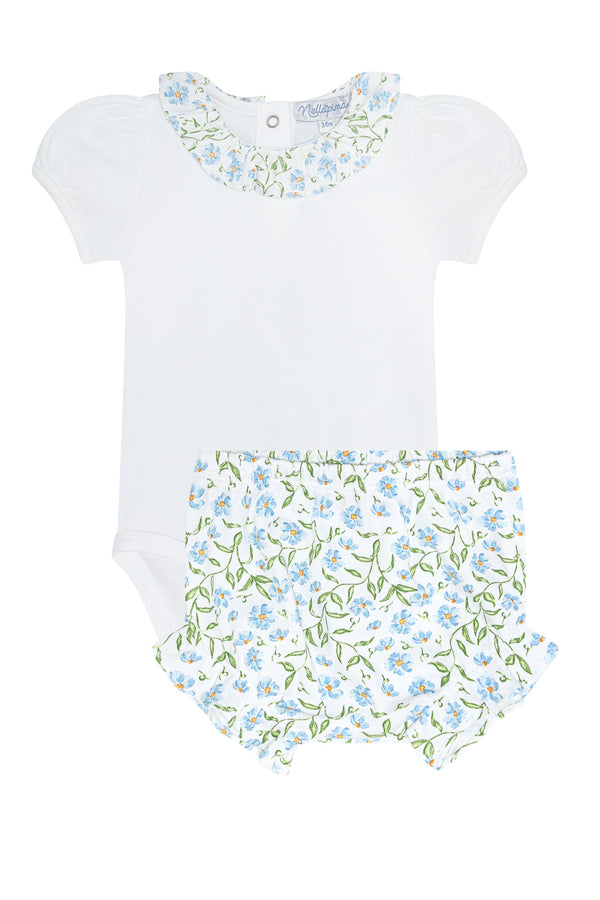 Blue Vines Print Onesie Set